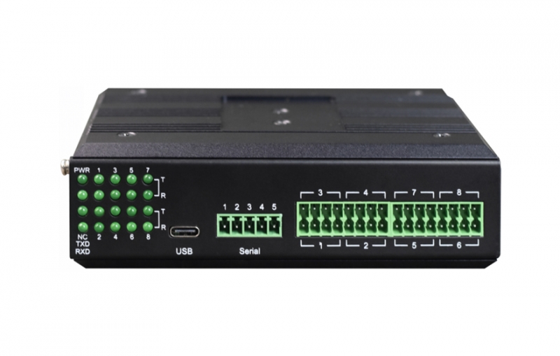 工業(yè)軌式 USB轉8路RS232-422-485轉換器